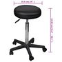Voir la diapositive 6 : VIDAXL Tabourets de bureau lot de 2 Noir 35,5x84 cm Similicuir
