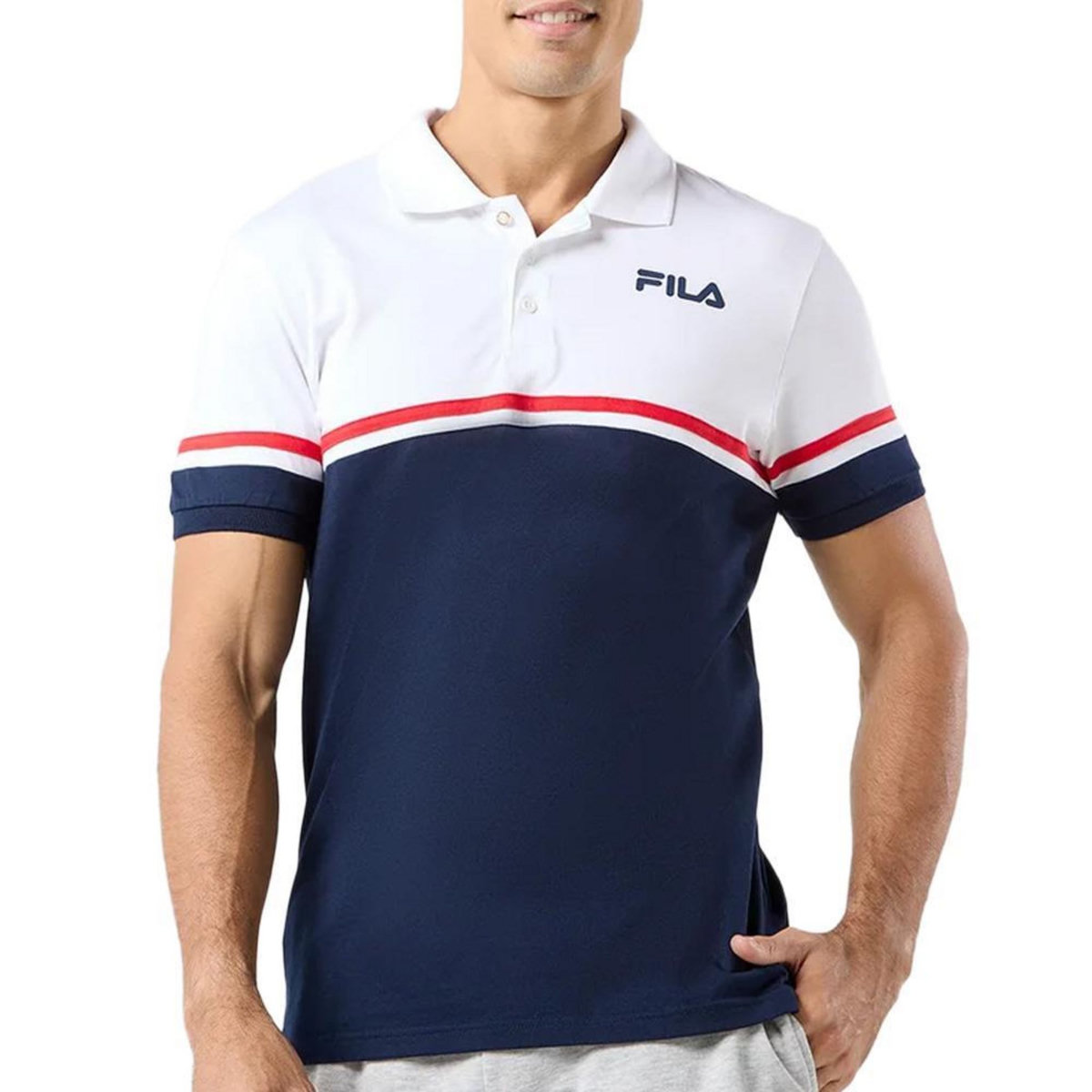 FILA Polo /Blanc Homme Fila Primo
