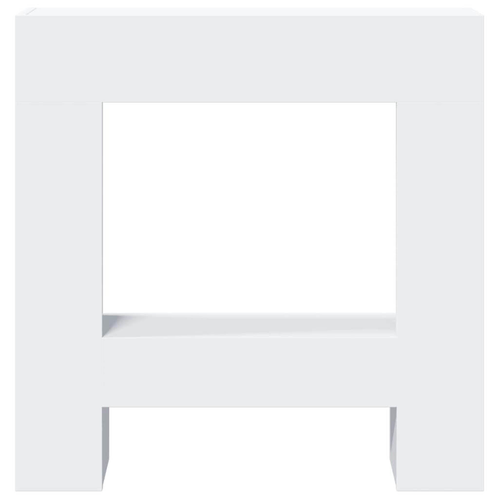 Voir la diapositive 4 : VIDAXL Cadre de cheminee blanc 81x18x82 cm bois d'ingenierie