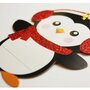  6 étiquettes cadeaux - Pingouins à paillettes