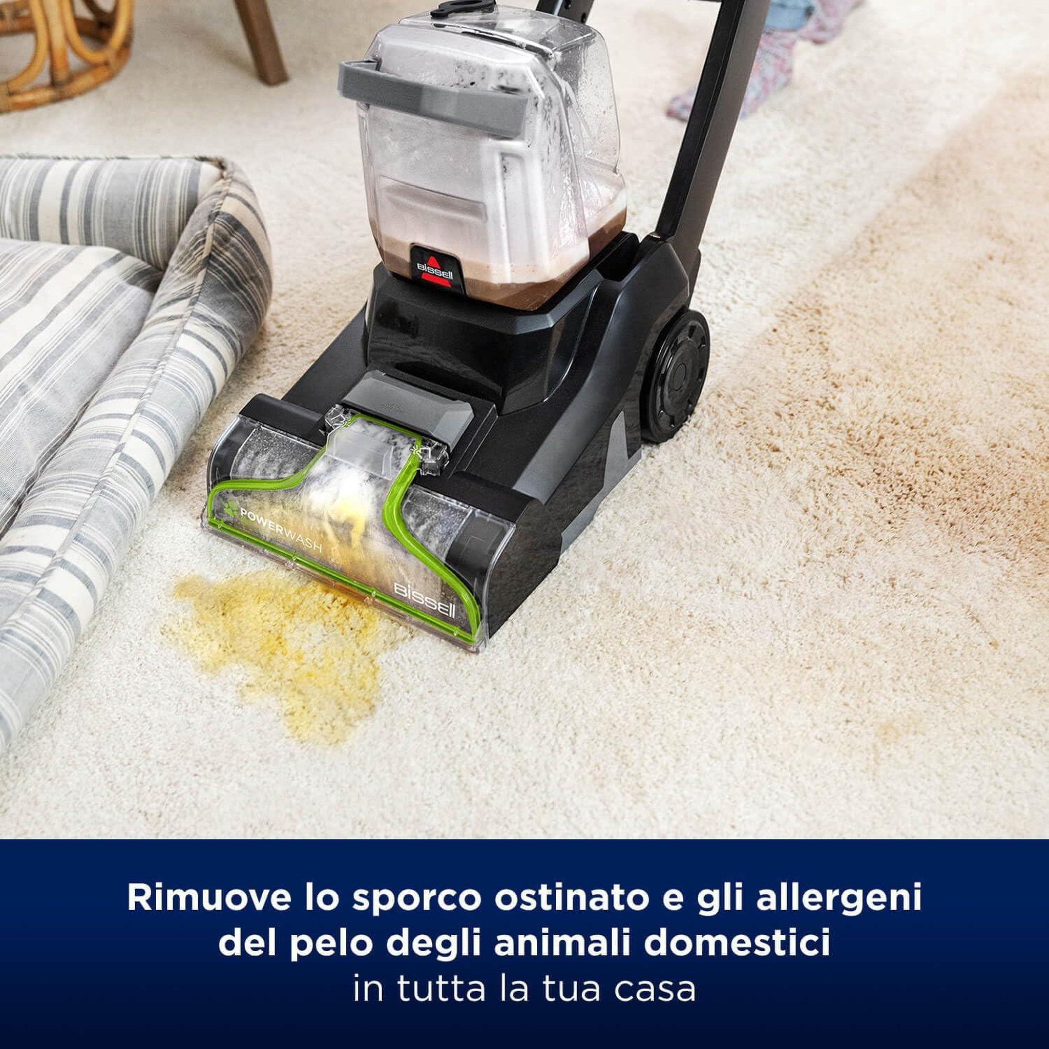 Voir la diapositive 3 : BISSELL Nettoyeur BISSELL 600W Noir avec Brosse PowerBrush 4 rangées