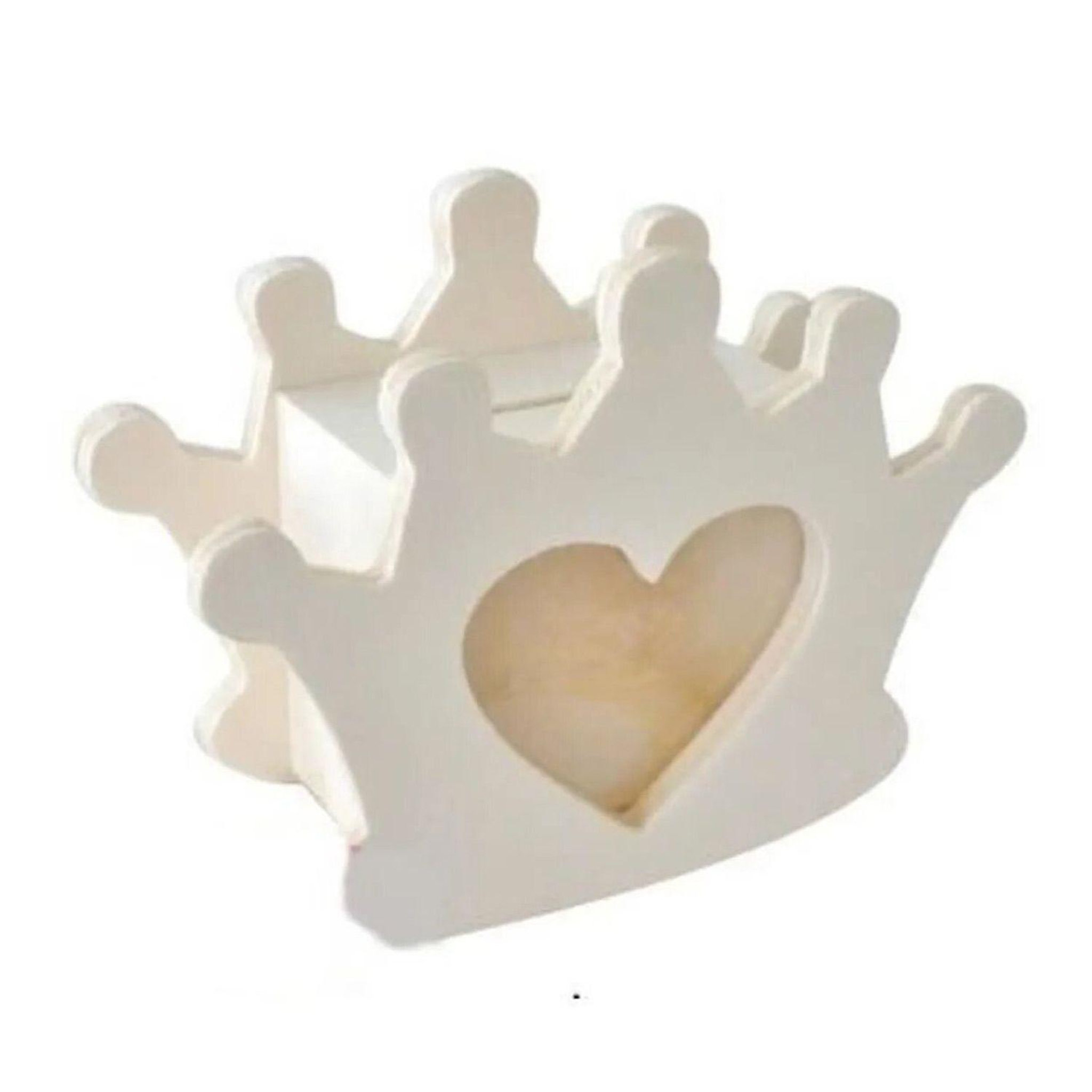 Voir la diapositive 4 : Graine créative Tirelire couronne coeur 12 x 9 cm