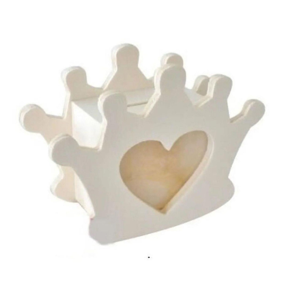 Graine créative Tirelire couronne coeur 12 x 9 cm