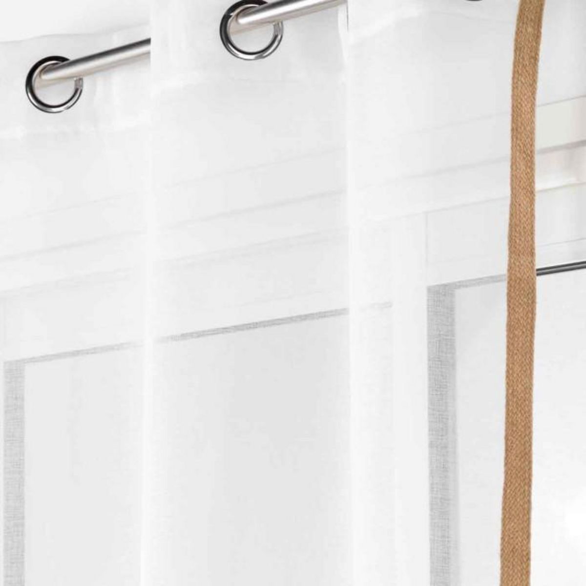 Paris Prix Rideau Voilage à Œillets  Sarah  140x240cm Blanc