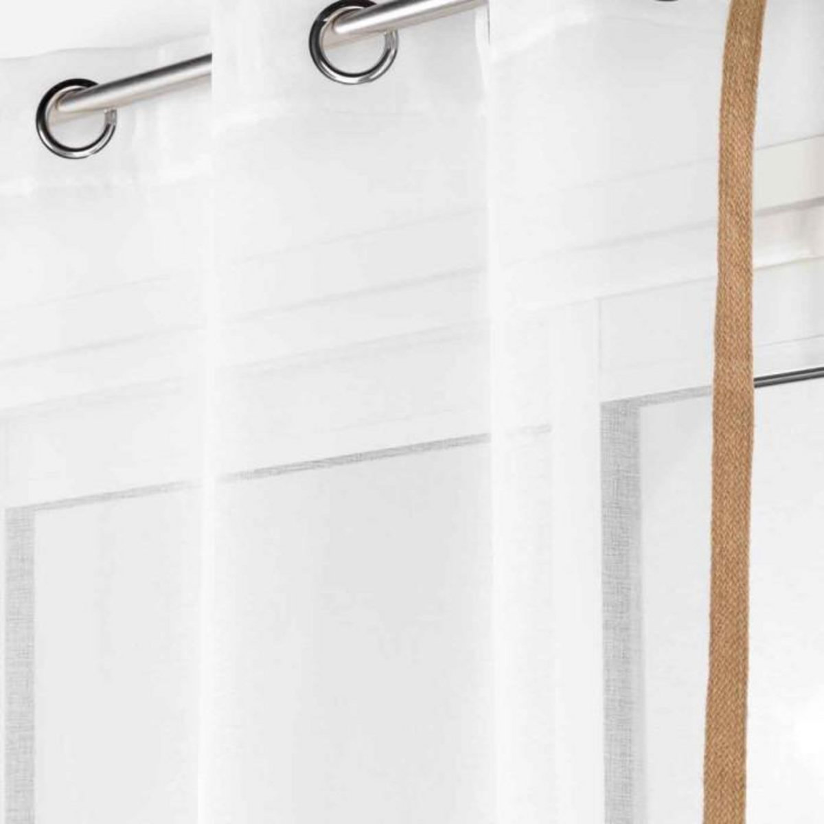 Paris Prix Rideau Voilage à Œillets  Sarah  140x240cm Blanc