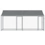 Voir la diapositive 4 : VIDAXL Cage pour chien avec toit et portes gris 4x2x2m acier galvanise