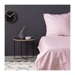 GENERIQUE Parure de lit - 1 housse de couette 220 x 240 cm + 2 taies d'oreiller 60 x 60 cm - Satiné 100% coton - Rose