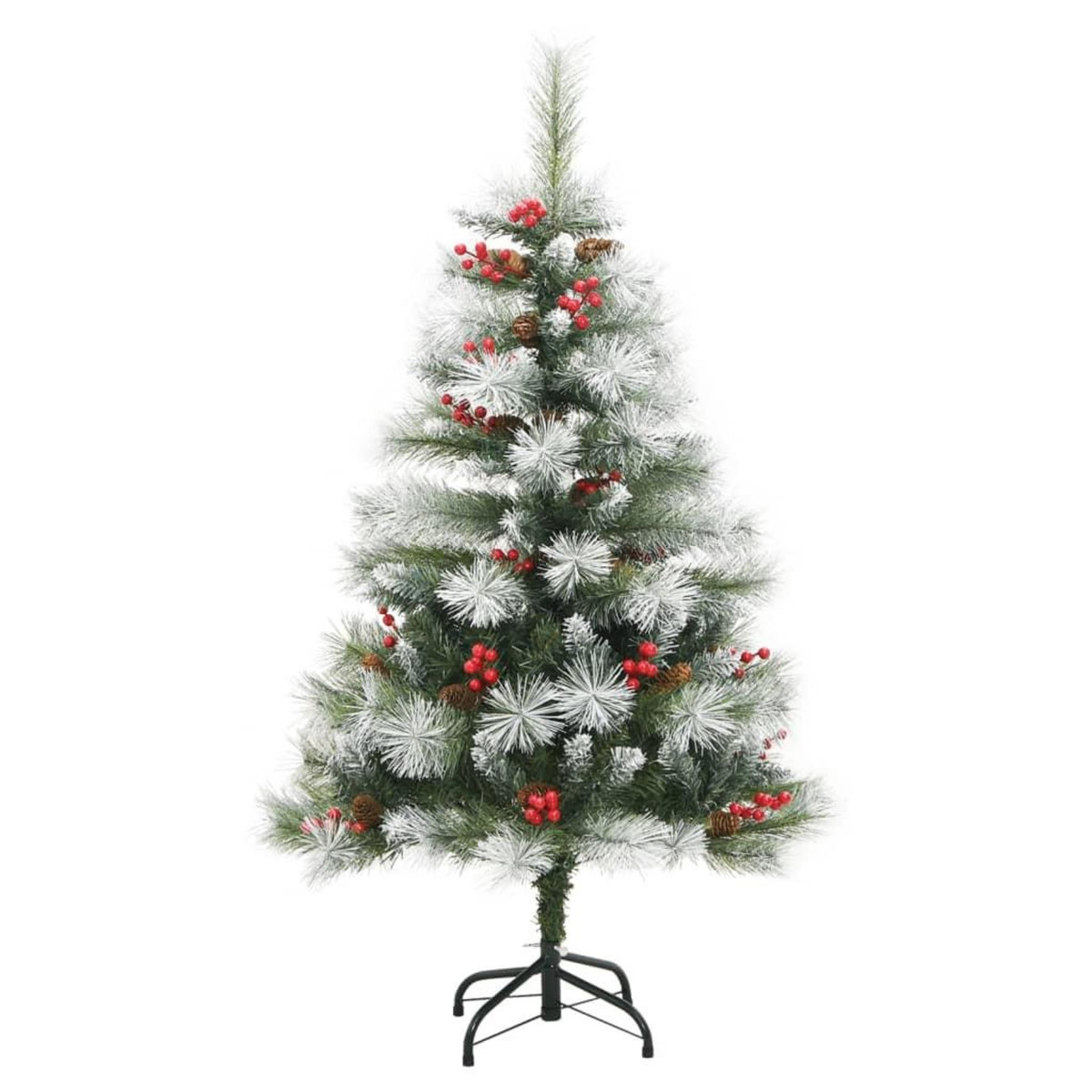 VIDAXL Sapin de Noël artificiel avec pommes de pin et baies 150 cm