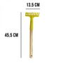 Voir la diapositive 2 : LINXOR Peigne, râteau à olives 9 dents avec manche en bois 40 cm - Jaune