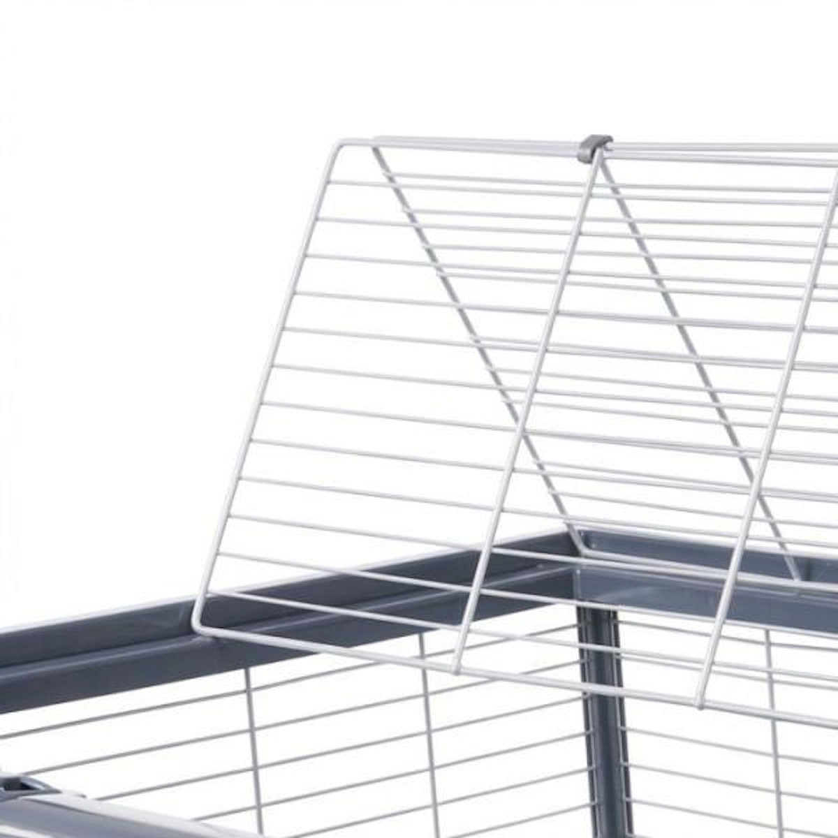 Zolux ZOLUX Cage grillagée cochon d'inde et rongeur Néolife - 80 x 52,5 x 48 cm - Gris