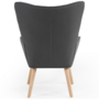 Voir la diapositive 4 : ID MARKET Fauteuil scandinave IVAR avec repose pieds gris anthracite