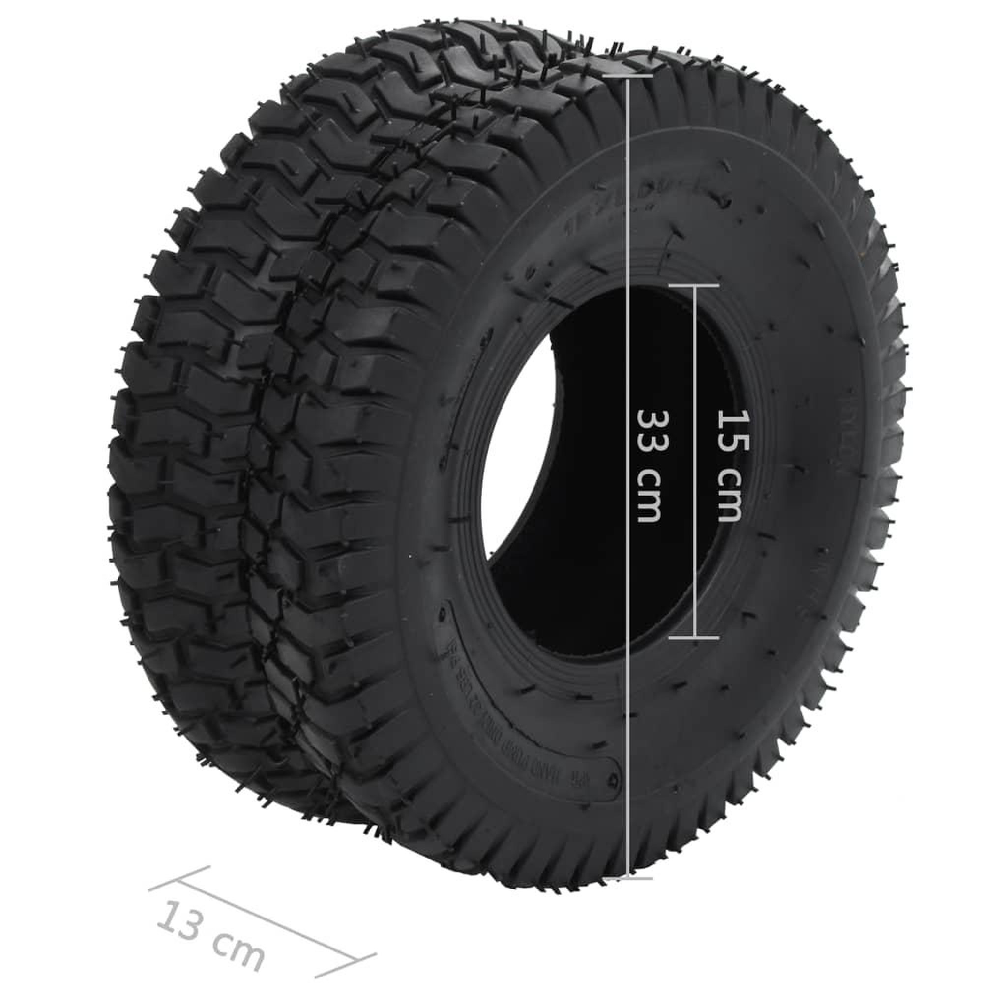 Voir la diapositive 6 : VIDAXL Pneus de brouette 2 pcs 15x6.00-6 4PR Caoutchouc