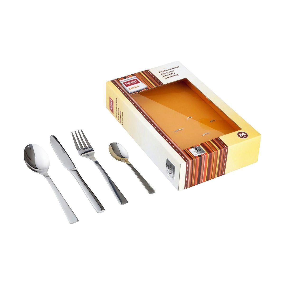 LAMART Service de couverts Lamart Leila LT5002 en acier inoxydable argenté