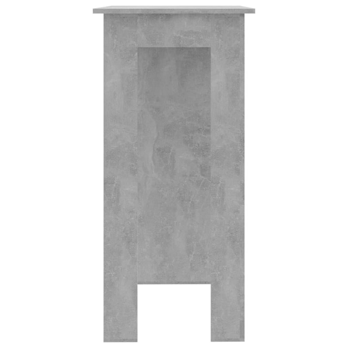 VIDAXL Table de bar avec etagere Gris beton Bois d'ingenierie