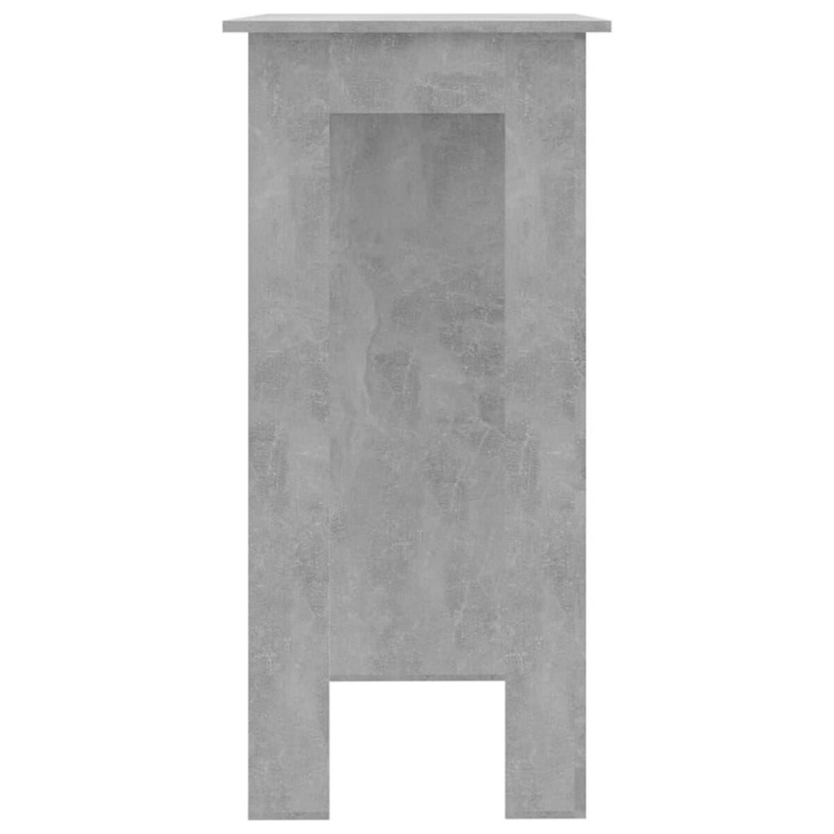 VIDAXL Table de bar avec etagere Gris beton Bois d'ingenierie