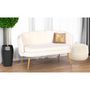 Voir la diapositive 4 : Paris Prix Canapé 2 Places en Bouclette  Dabren  138cm Beige