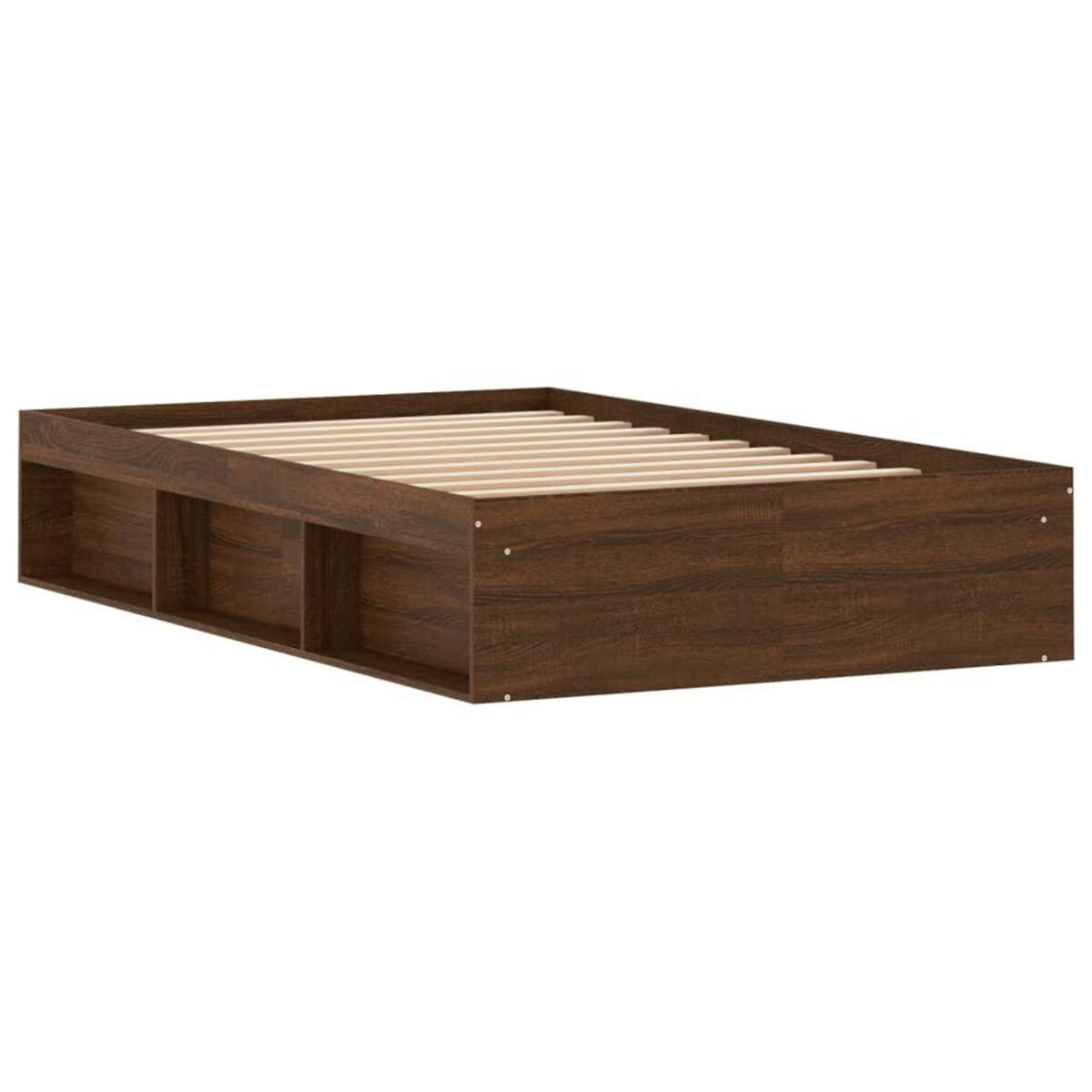VIDAXL Cadre de lit sans matelas chene marron 120x190 cm