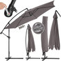 Voir la diapositive 1 : tectake Parasol ø 350 cm gris