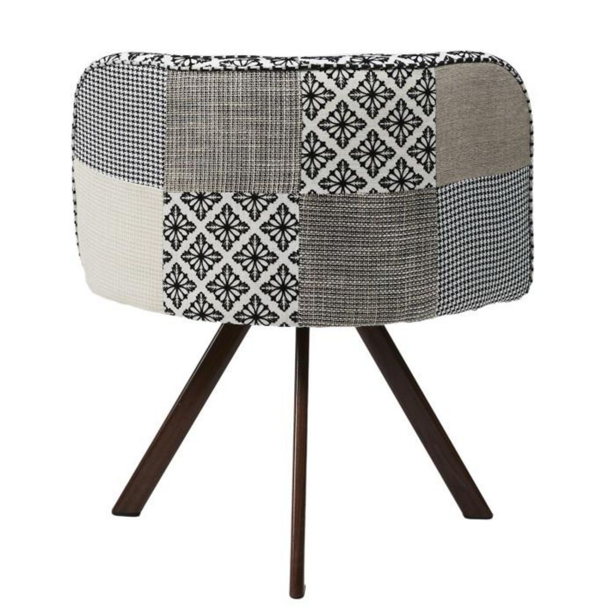 Paris Prix Ensemble Table à Manger & 4 Chaises  Patchwork  100cm Gris