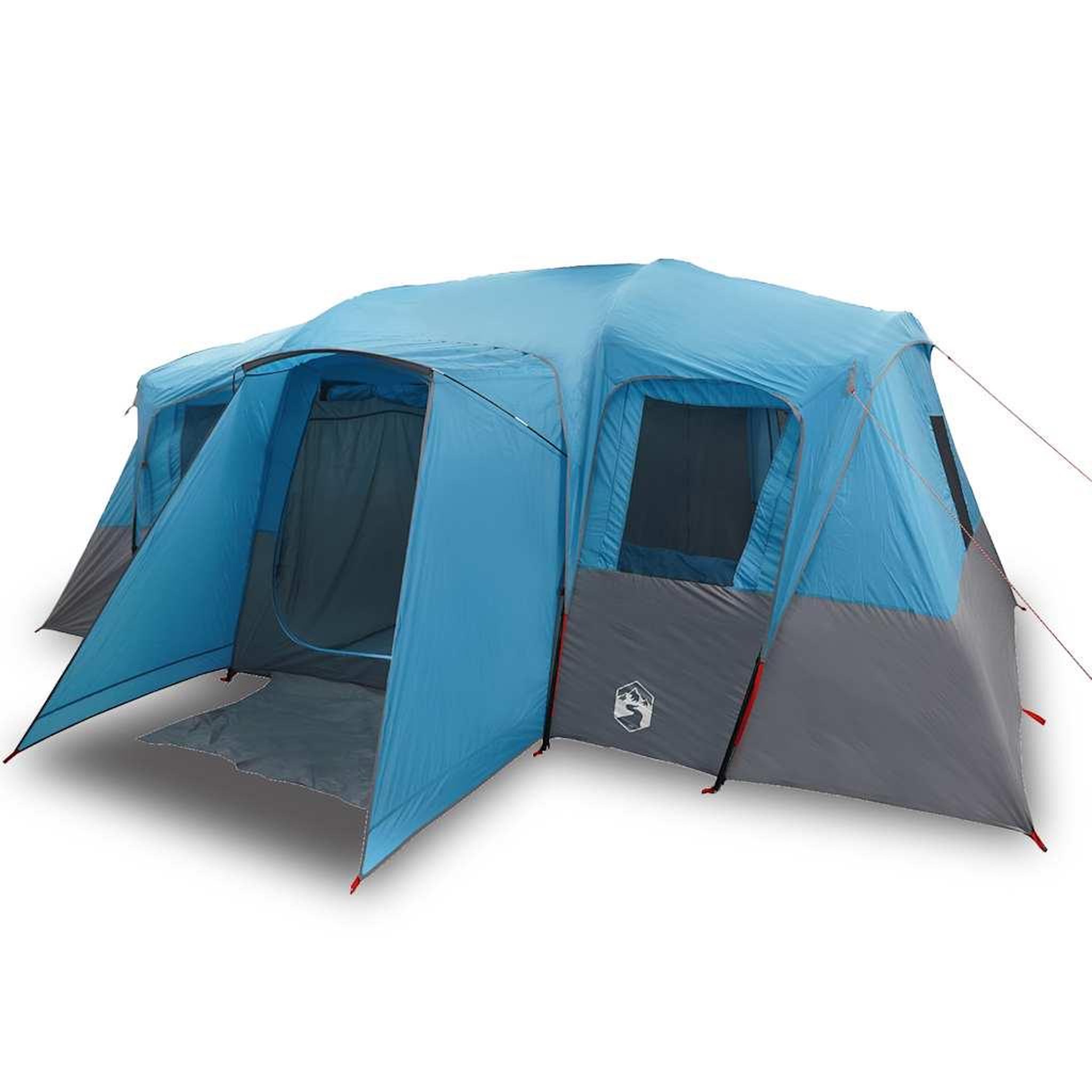 Voir la diapositive 2 : VIDAXL Tente familiale tunnel 16 personnes bleu impermeable