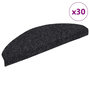 Voir la diapositive 1 : VIDAXL Tapis d'escalier autocollant 30 pcs noir 65x21x4 cm