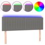 Voir la diapositive 2 : VIDAXL Tete de lit a LED Gris fonce 144x5x78/88 cm Tissu