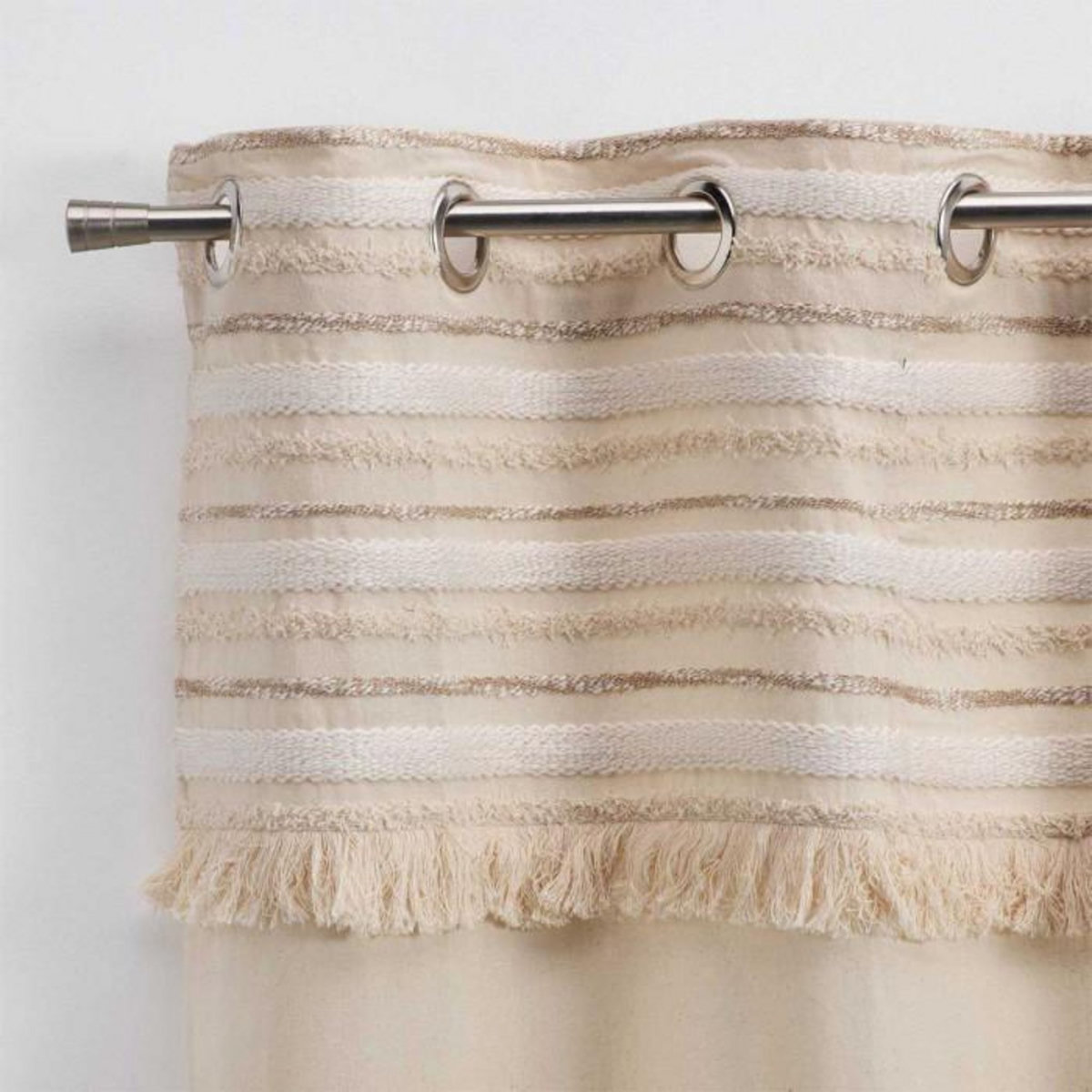 Paris Prix Rideau à Œillets Tissé  Atlas  140x240cm Naturel