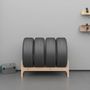 Voir la diapositive 3 : VIDAXL Porte-pneus 120x40x40 cm Bois de pin massif
