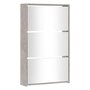Voir la diapositive 3 : VIDAXL Armoire à chaussures miroir 3 niveaux Gris béton 63x17x102,5 cm
