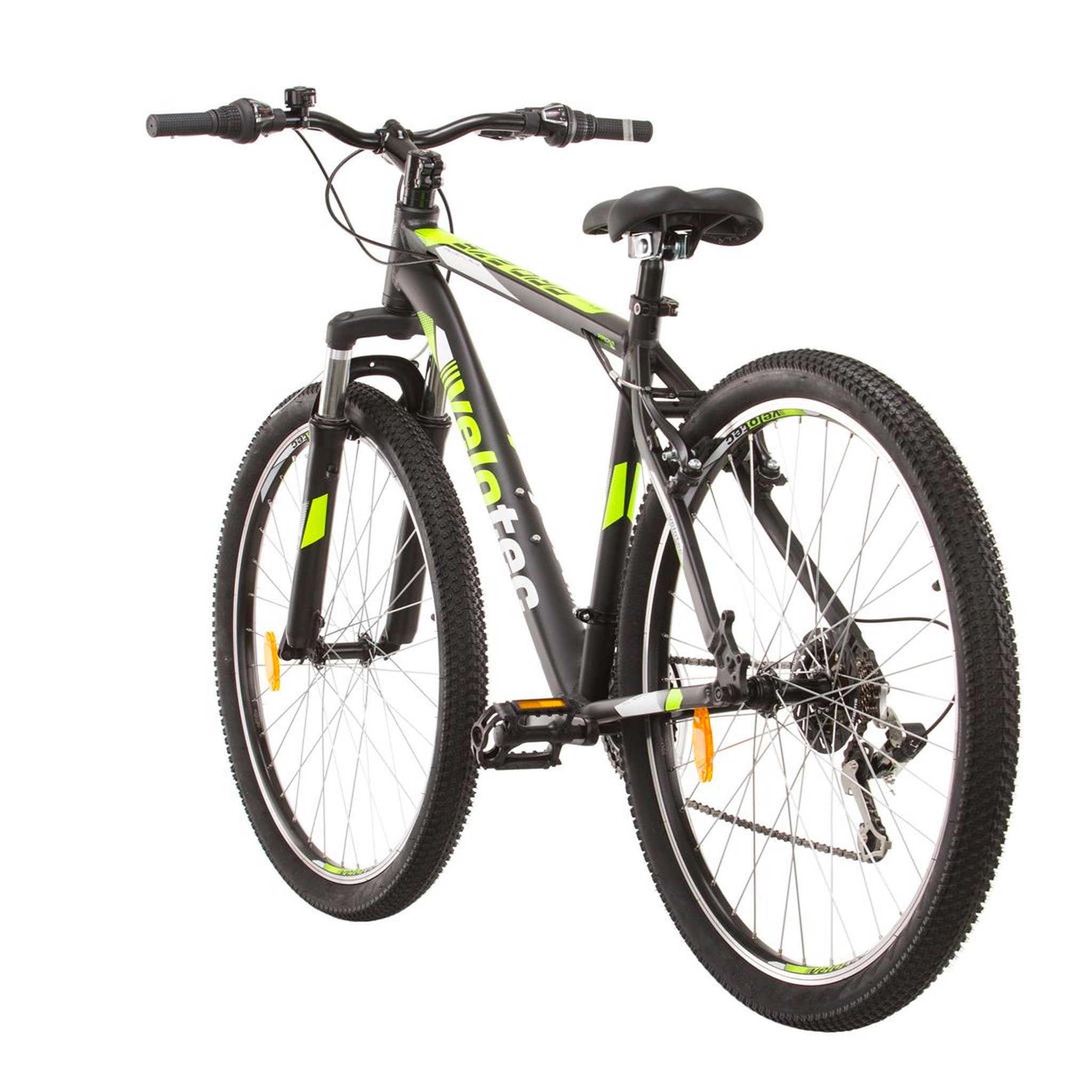 Voir la diapositive 4 : VTT 27.5'' Cadre Aluminium - Fourche Télescopique - 21 Vitesses avec équipement Shimano ( Dérailleurs, roue libre et poignées )