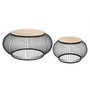 Voir la diapositive 1 : ATMOSPHERA Lot de 2 Tables Basses  Manguier  90cm Noir