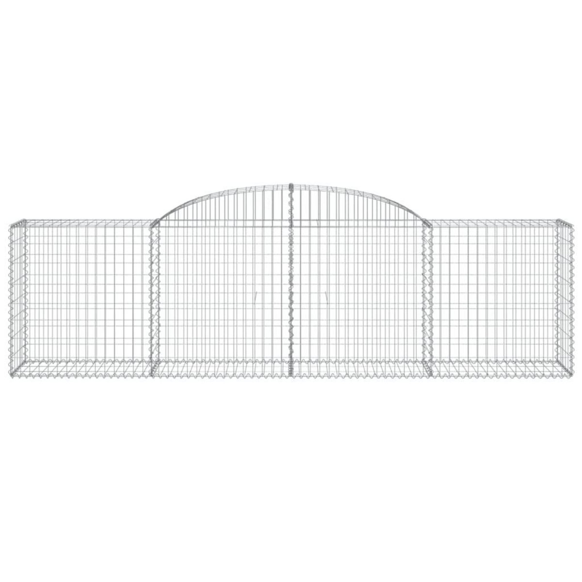 VIDAXL Paniers a gabions arques 15 pcs 300x50x80/100 cm fer galvanise