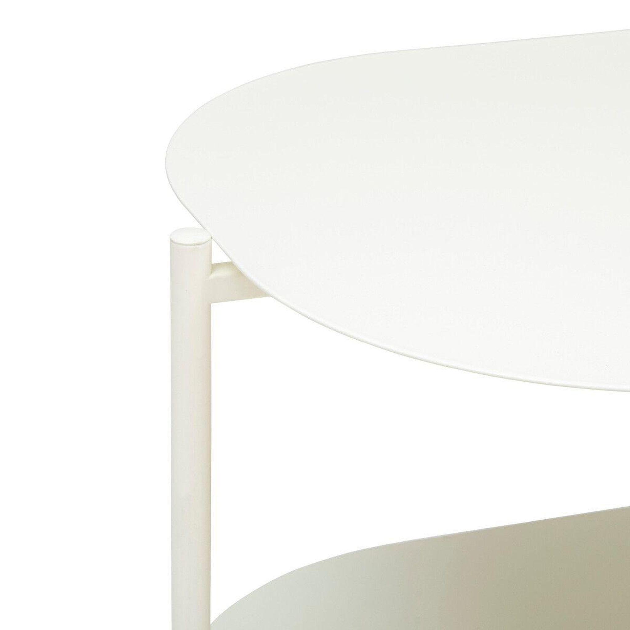 Voir la diapositive 2 : ATMOSPHERA Table basse 2 niveaux  haja  100cm blanc