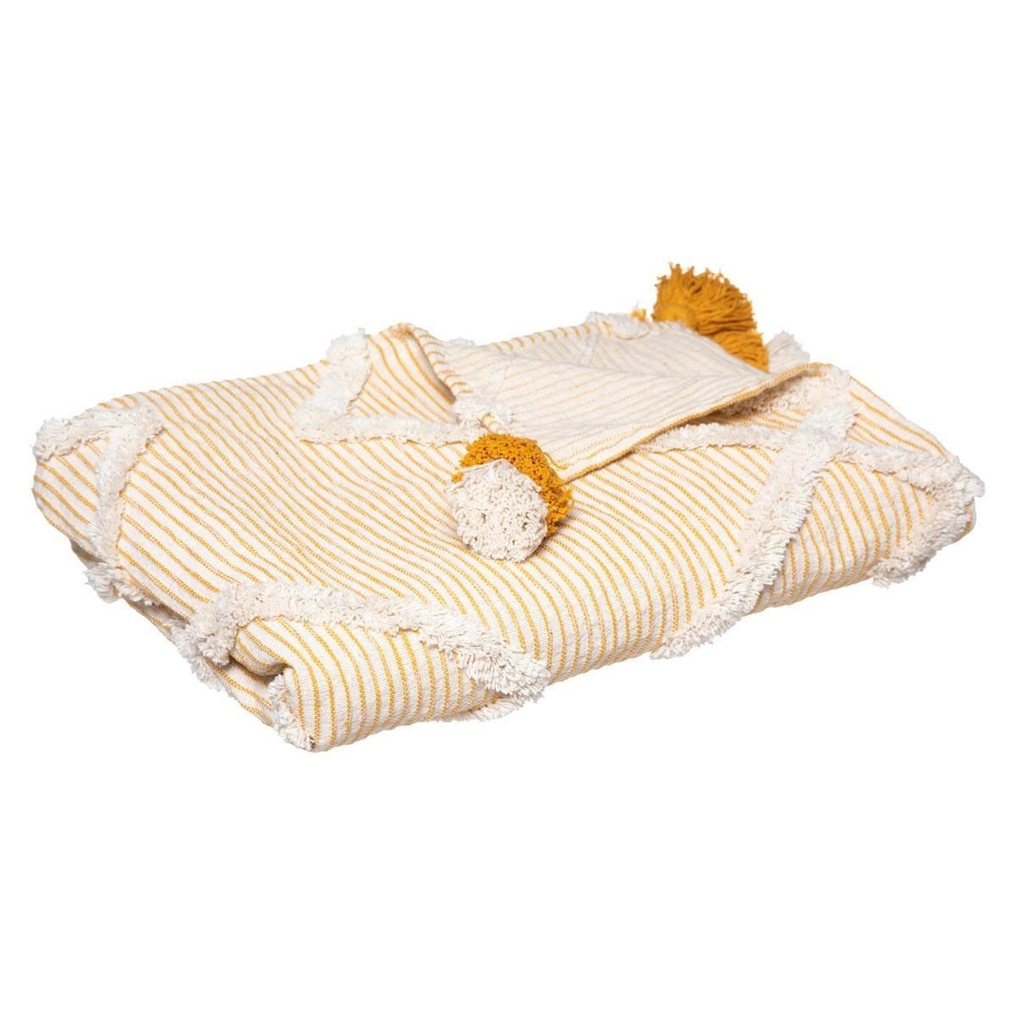 ATMOSPHERA Jeté de lit tufté  carmen  130x180cm ocre