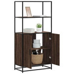 VIDAXL Buffet haut chene marron 68x35x139 cm bois d'ingenierie metal