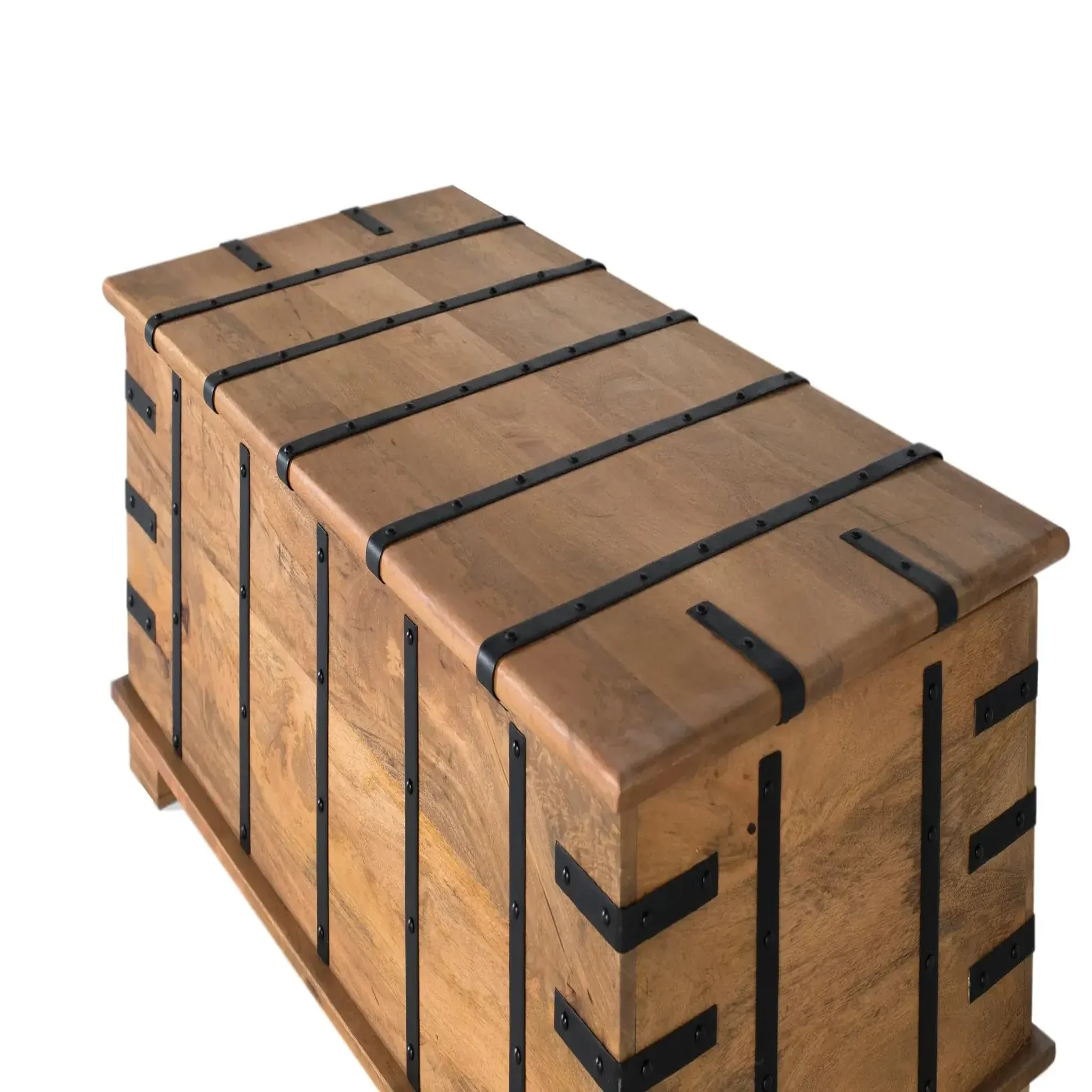 Voir la diapositive 4 : GINER Y COLOMER SL Table basse en bois de manguier 120 cm style rustique moderne