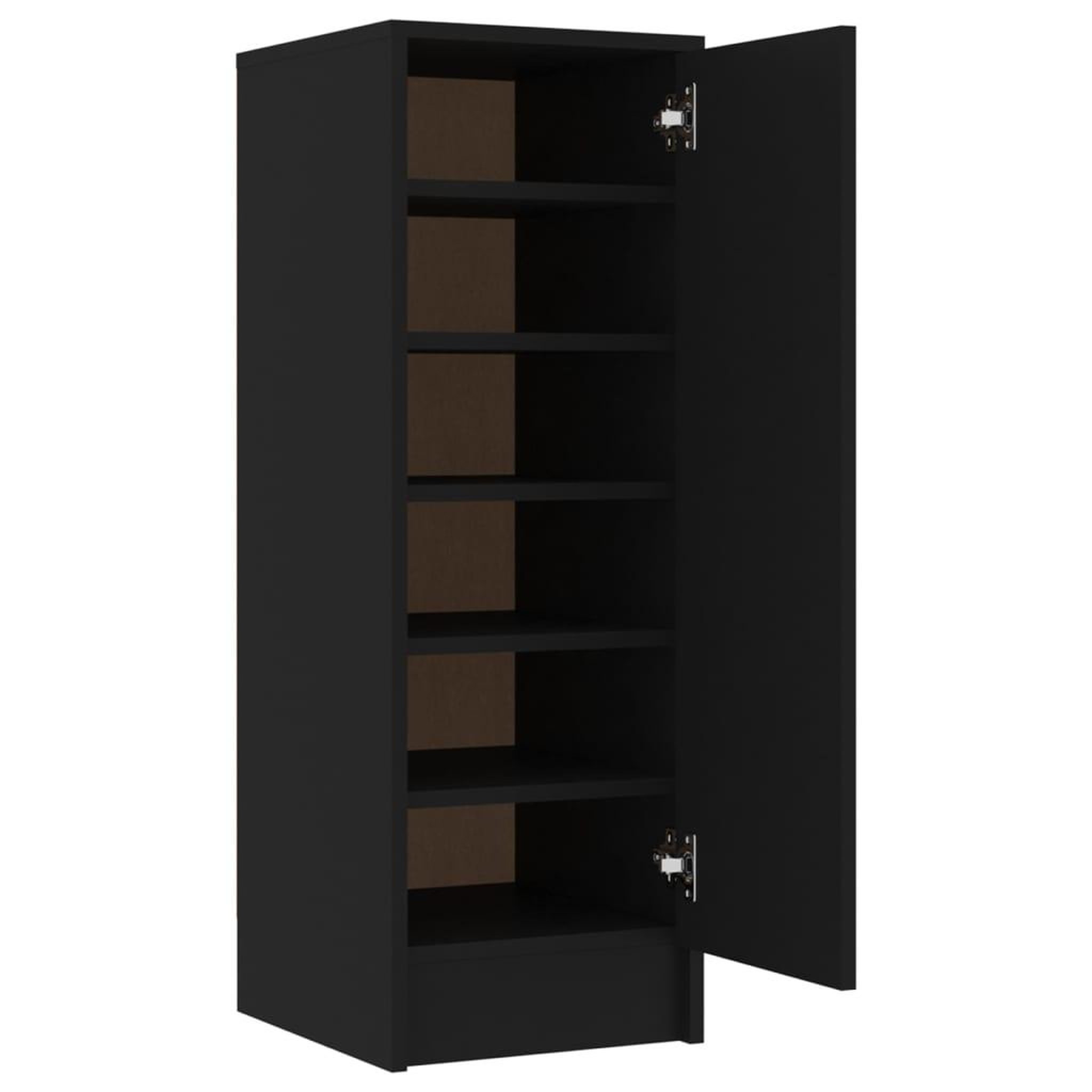 Voir la diapositive 2 : VIDAXL Armoire a chaussures Noir 32x35x92 cm Bois d'ingenierie