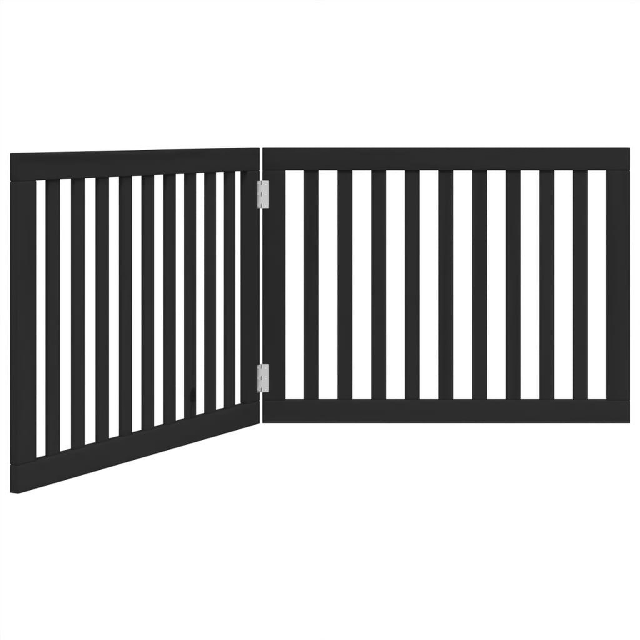 Voir la diapositive 2 : VIDAXL Barriere pour chien pliable 2 panneaux noir bois de peuplier