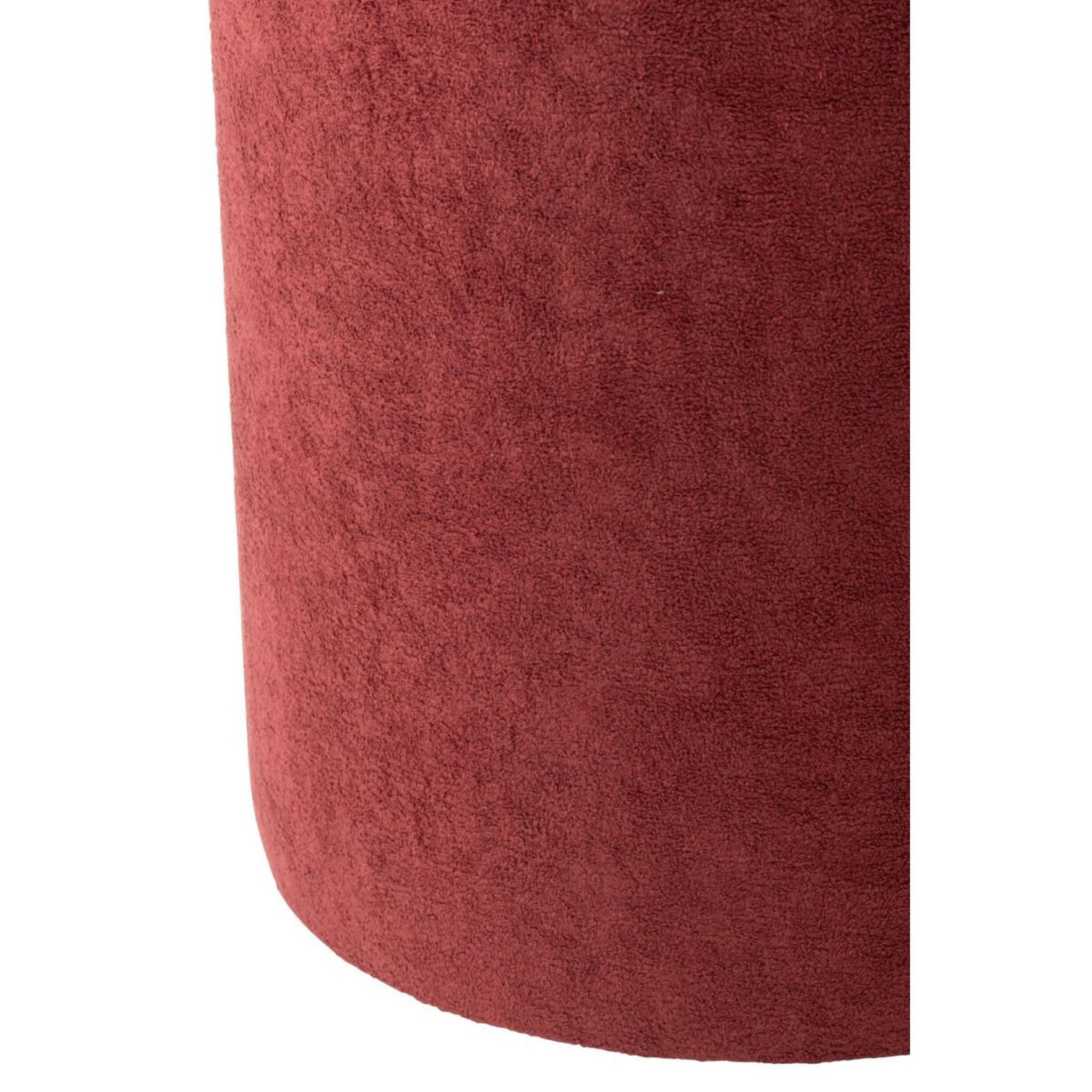 Voir la diapositive 2 : J-LINE Pouf cylindrique  moon  41cm bordeaux