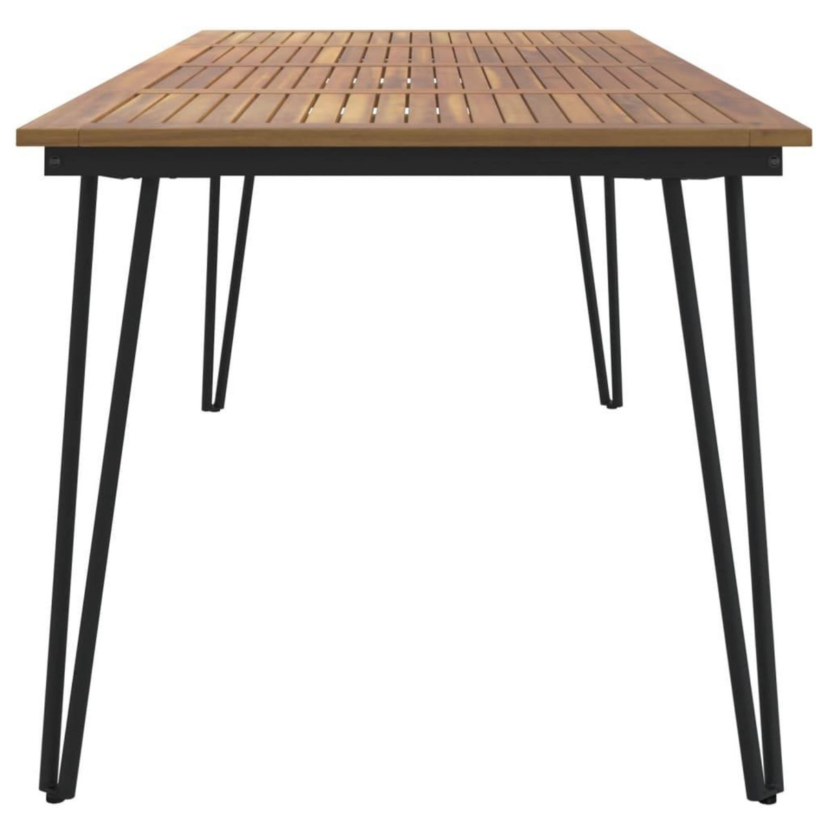 VIDAXL Table de jardin avec pieds epingle a cheveux 180x90x75 acacia