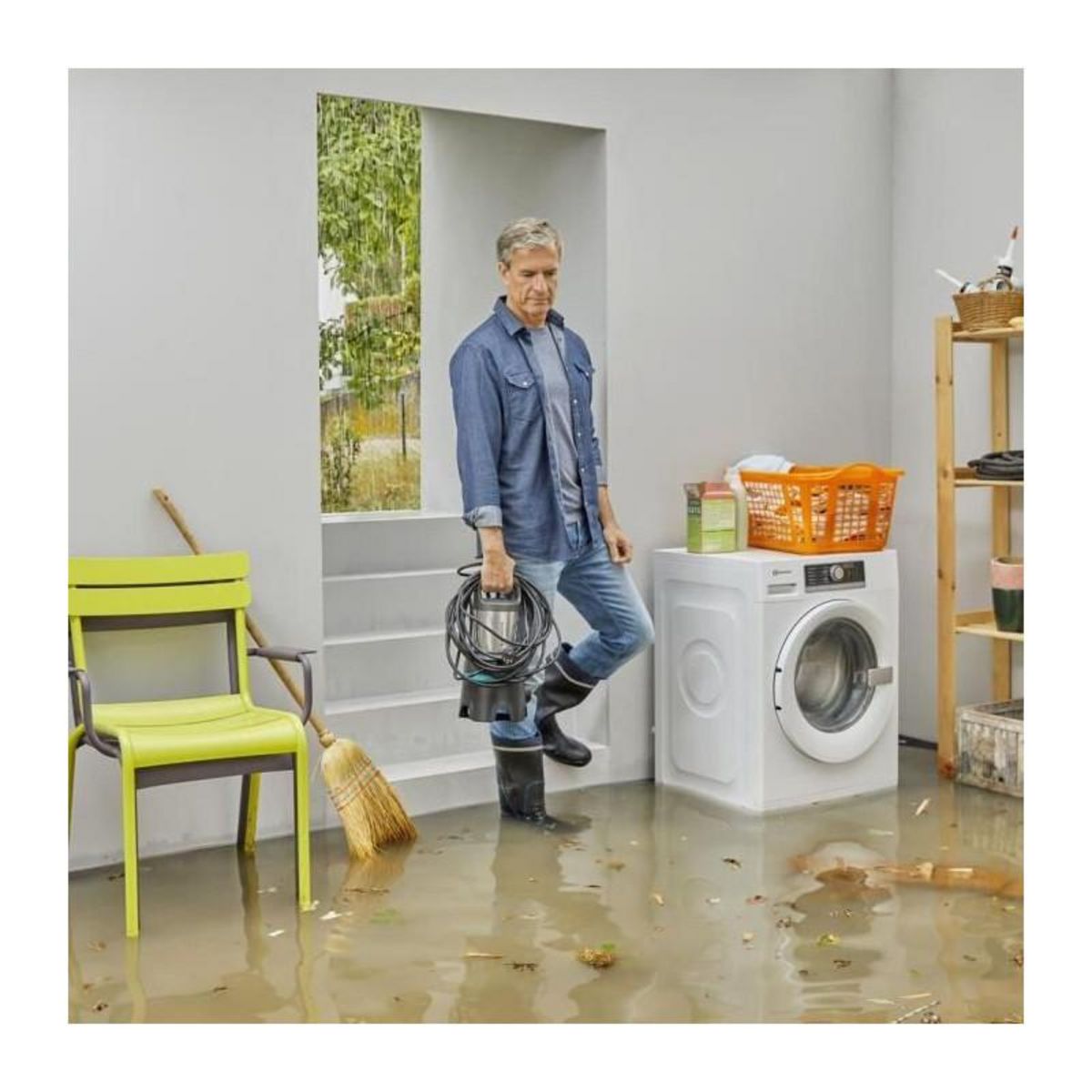 Gardena Pompe d'évacuation eaux chargées 25000