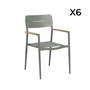 Voir la diapositive 6 : SWEEEK Table de jardin ronde aluminium + 6 assises - Oreva / Fira