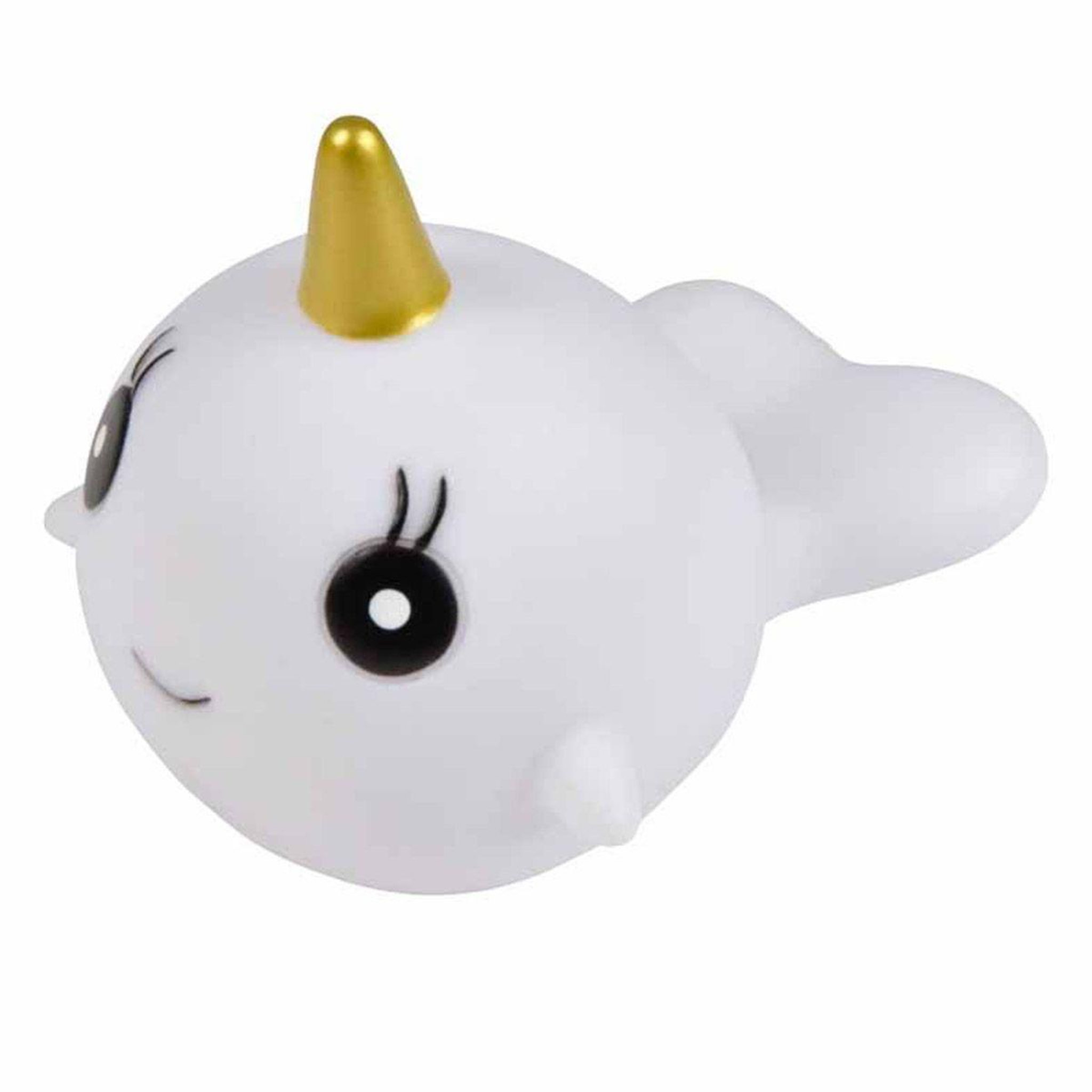 HOMEA Veilleuse pour bébé à led  narval  17cm blanc