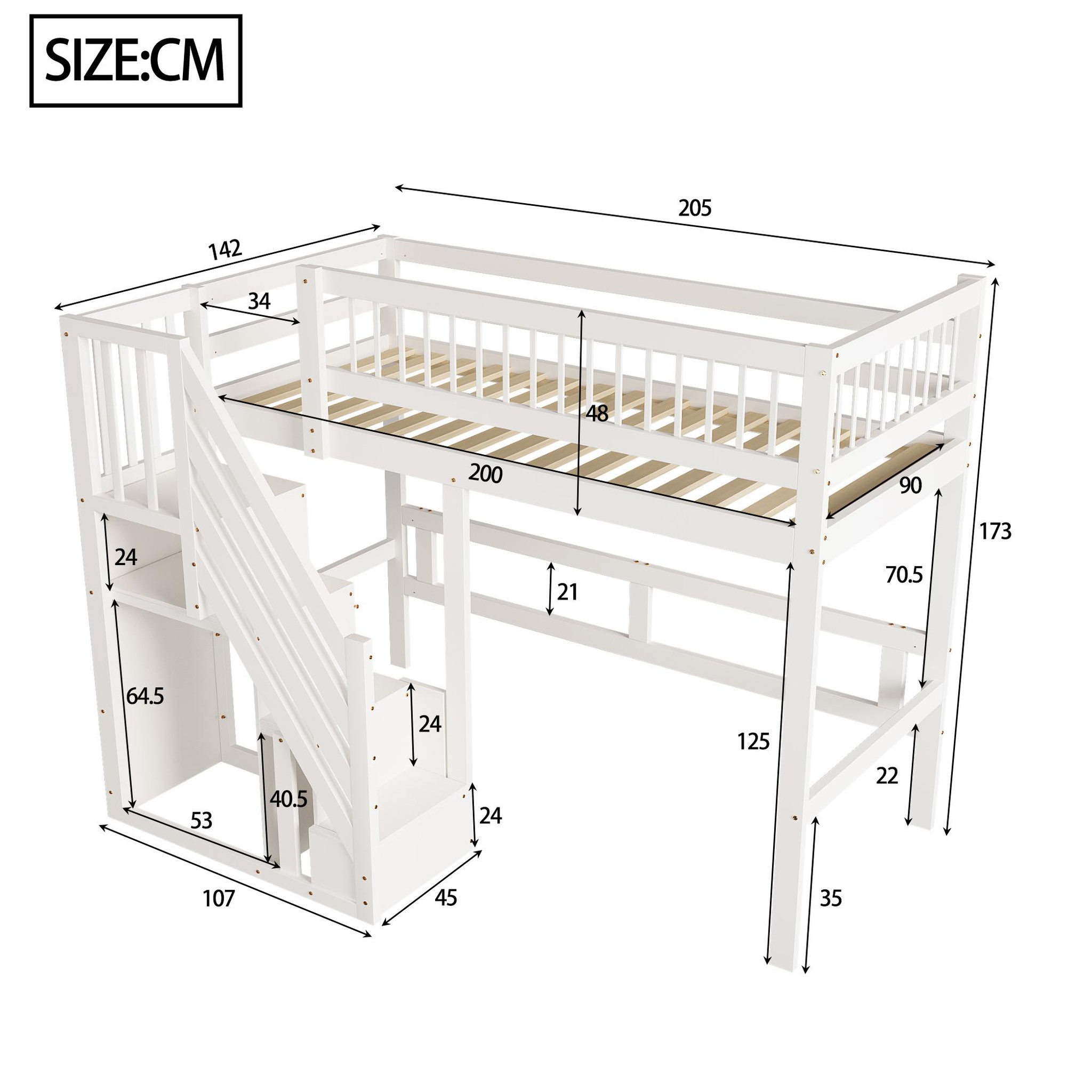 Voir la diapositive 3 : MERAX Lit mezzanine enfant