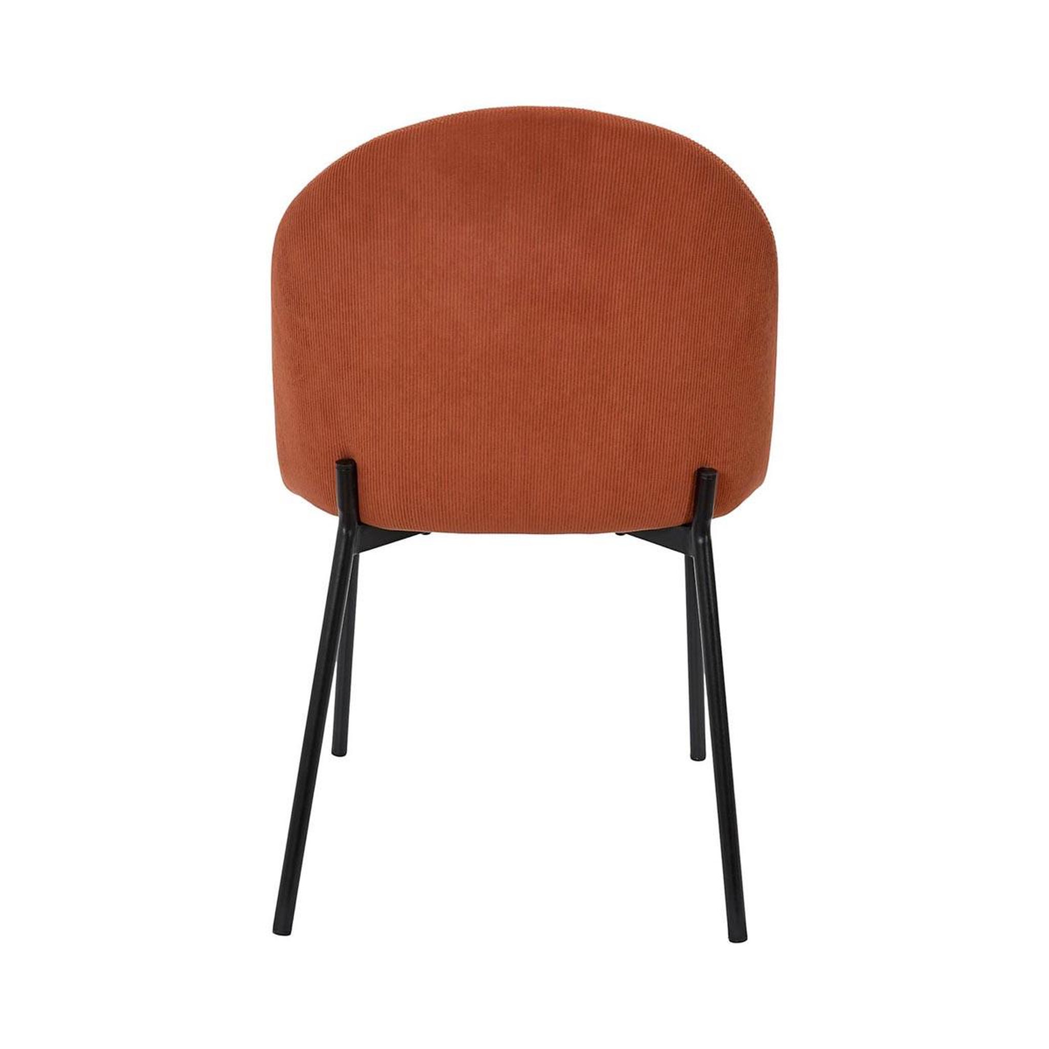 Voir la diapositive 2 : The Home Deco Factory Lot de 4 chaises côtelées arches  jules  78cm terracotta