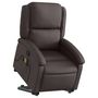 Voir la diapositive 3 : VIDAXL Fauteuil inclinable de massage marron fonce cuir veritable