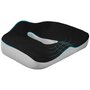 Voir la diapositive 1 : HOMCOM Coussin siège de chaise de bureau en mousse à mémoire de forme - coussin coccyx ergonomique - maille gris noir