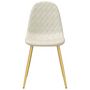Voir la diapositive 4 : VIDAXL Chaises à manger lot de 4 crème velours
