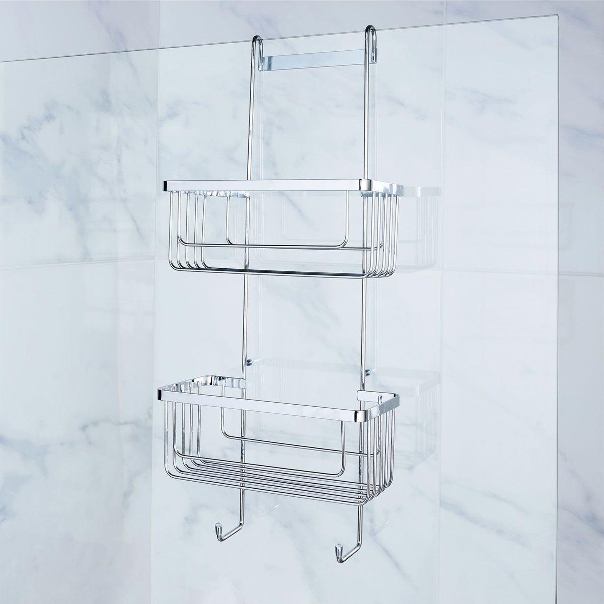 Voir la diapositive 2 : Douceur d'Intérieur Serviteur de douche 2 niveaux  filaire premium  60cm chrome