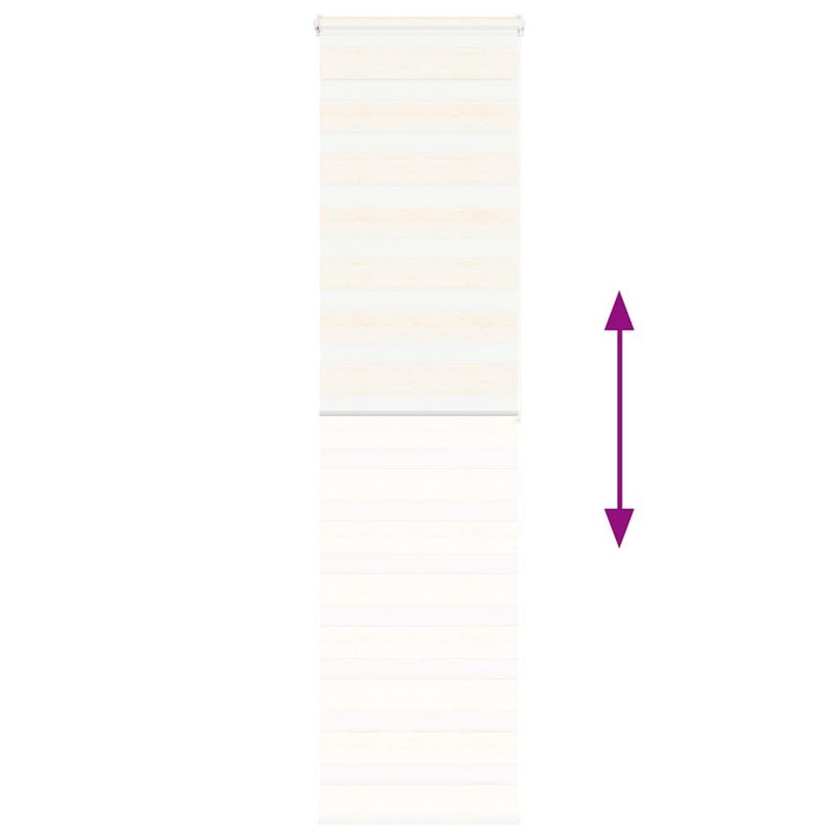 VIDAXL Store zebre beige marbre largeur du tissu 55,9 cm polyester